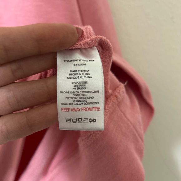 Rae Dunn "SUMMER." Pink Lightweight Crewneck Sweatshirt Large - Picture 3 of 7